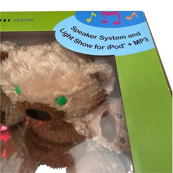 Sharper Image iPulse Brown Bear Speaker System with Light Show - Picture 3 of 8